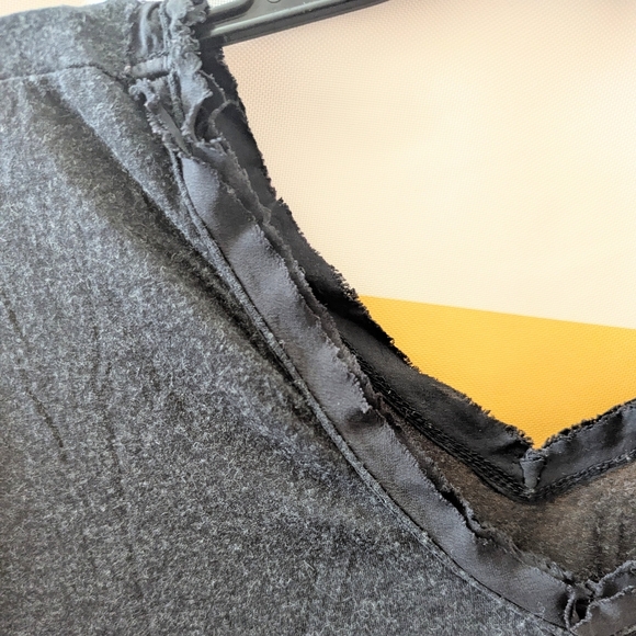 Allsaints Dita Top Marled Black Raw Edge Angora Grunge Witchy Whimsigoth Goth 4 - Picture 9 of 16